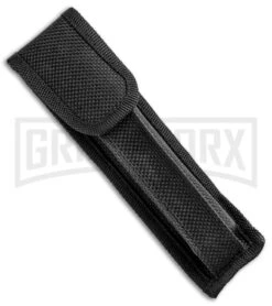 11" Italian Stiletto OTF Automatic Knife Yellow Acrylic Bayo (4.75" Satin) -Featured Knife Shop 11in Italian Stiletto OTF Auto Yellow Acrylic Bayo Satin GX 33860 jr sheath large