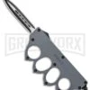 Atomic 1918 Gray OTF Automatic Knuckle Knife - Dagger Two-Tone -Featured Knife Shop 1918 Gray OTF Auto Knuckle Knife Dagger TT GX 36283 jr large