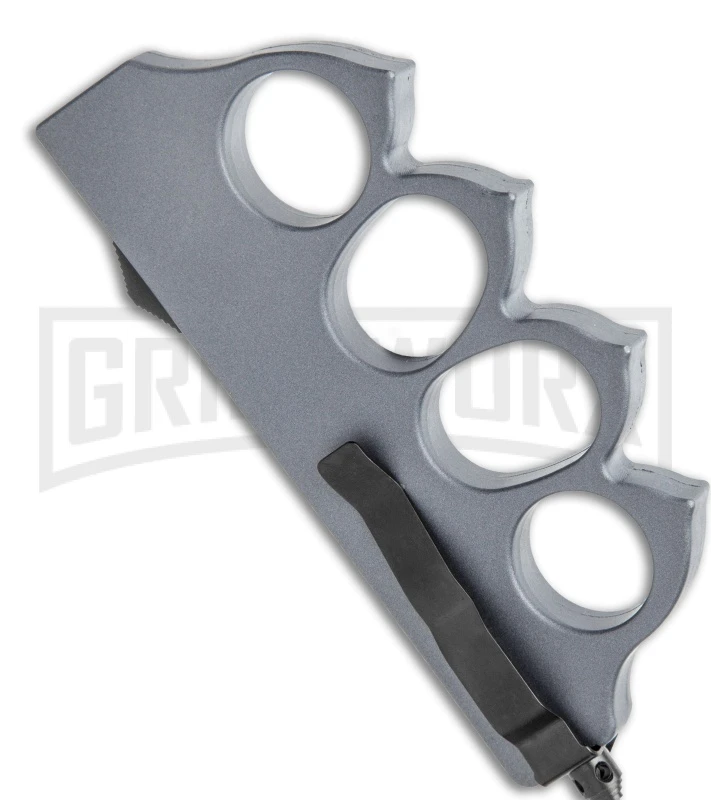 Atomic 1918 Gray OTF Automatic Knuckle Knife - Dagger Two-Tone 5 Atomic 1918 Gray OTF Automatic Knuckle Knife - Dagger Two-Tone - Image 3