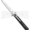 AGA Campolin Dominius Ebony Leverlock Automatic Knife - Bayonet Satin Plain -Featured Knife Shop AGA Campolin Dominius Ebony LL Auto Bayo Satin GO DOM23 EB BHQ 99910 jr large
