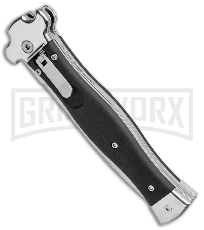 AGA Campolin Zero Black Coated Leverlock Automatic Knife - Dagger Polish Plain 4 AGA Campolin Zero Black Coated Leverlock Automatic Knife - Dagger Polish Plain - Image 2