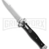 AGA Campolin Zero Black G-10 Leverlock Automatic Knife - Bayonet SW Plain -Featured Knife Shop AGA Campolin Zero Italian LL Black G 10 Satin AGA01N SWB BHQ 74949 jr large