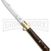 AGA Campolin 11" Frosolone Cocobolo/Brass Stiletto Automatic Knife - Bayonet -Featured Knife Shop AGA Frosolone Cocobolo Brass 11in Bayo BP 29293 jr large
