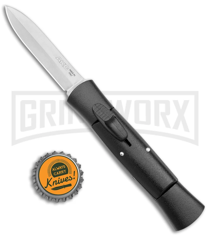 AKC 007 Concord Black OTF Automatic Knife - Satin Dagger 6 AKC 007 Concord Black OTF Automatic Knife - Satin Dagger - Image 4