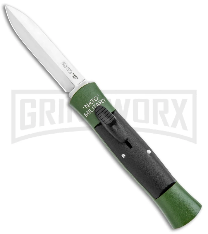AKC 007 Concord NATO Military Dagger OTF Auto Knife Green/Black - Satin 3 AKC 007 Concord NATO Military Dagger OTF Auto Knife Green/Black - Satin
