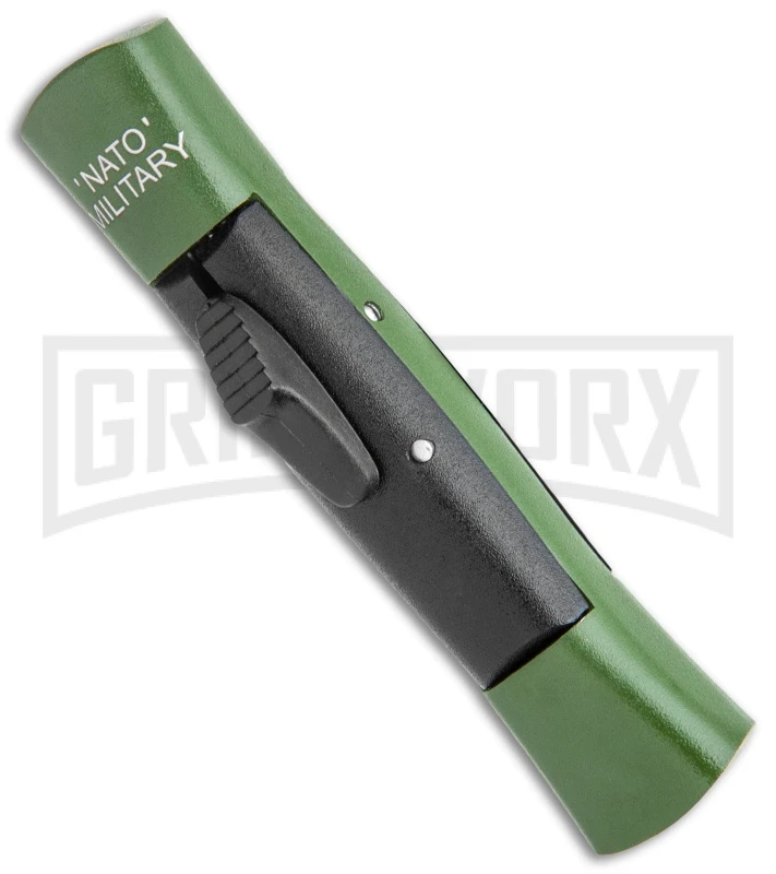 AKC 007 Concord NATO Military Dagger OTF Auto Knife Green/Black - Satin 4 AKC 007 Concord NATO Military Dagger OTF Auto Knife Green/Black - Satin - Image 2