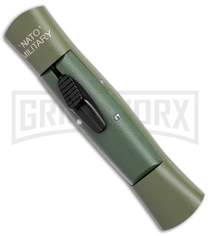 AKC 007 Concord NATO Military Green OTF Automatic Knife - Black Flat 4 AKC 007 Concord NATO Military Green OTF Automatic Knife - Black Flat - Image 2