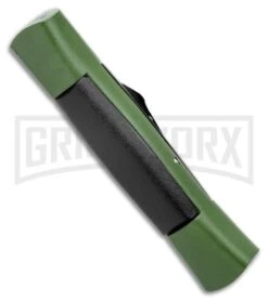 AKC Concord NATO Military Green/Black OTF Automatic Knife - Satin Flat -Featured Knife Shop AKC 007 Concord NATO Military OTF Automatic Knife Green Black 2.75 Satin Flat BHQ 33952 LS Side large