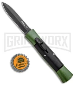 AKC 007 Concord Green/Black OTF Automatic Knife - Dagger Black -Featured Knife Shop AKC 007 Concord OTF Auto Dagger Green Black Black BHQ 96479 jr bottlecap large