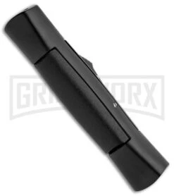 AKC Concord Black OTF Automatic Knife - Dagger Satin -Featured Knife Shop AKC 007 Concord OTF Black Satin Dagger GX 30503 jr side large