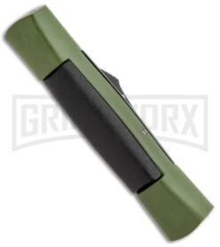 AKC 007 Concord Green/Black OTF Automatic Knife - Flat Satin -Featured Knife Shop AKC 007 Concord OTF Green Satin Flat GX 30501 jr side large