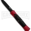 AKC 007 Concord Red/Black OTF Automatic Knife - Flat Black