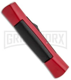 AKC 007 Concord Red/Black OTF Automatic Knife - Flat Black -Featured Knife Shop AKC 007 Concord OTF Red Black Flat GX 30499 jr side large