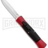 AKC 007 Concord Red/Black OTF Automatic Knife - Dagger Satin