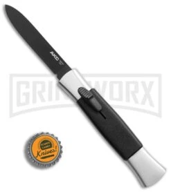 AKC 077 Concord Polish/Black OTF Automatic Knife - Flat Black Plain 9 AKC 077 Concord Polish/Black OTF Automatic Knife - Flat Black Plain -Featured Knife Shop AKC 077 Concord Polish Black flat black plain BP 22707 er bottlecap large