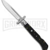Italian Style 11" Roma Black G-10 Automatic Swinguard - Drop Point Polish Plain 1 Italian Style 11" Roma Black G-10 Automatic Swinguard - Drop Point Polish Plain -Featured Knife Shop AKC 11in Roma Black G10 Automatic Swinguard DP polished plain GX 39623 td large