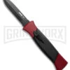 AKC 777 Blackfinger Red/Black OTF Automatic Knife - Black Plain Dagger 2 AKC 777 Blackfinger Red/Black OTF Automatic Knife - Black Plain Dagger -Featured Knife Shop AKC 777 Blackfinger Dagger OTF Automatic Knife Red Black 3.375in Black Flat BHQ 184002 hd large