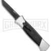 AKC 777 Blackfinger Brushed Aluminum OTF Automatic Knife - Black Tanto 2 AKC 777 Blackfinger Brushed Aluminum OTF Automatic Knife - Black Tanto -Featured Knife Shop AKC 777 Blackfinger OTF Auto Brushed Aluminum Black Black Tanto BHQ 153398 jr large