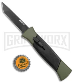 AKC 777 Blackfinger Green/Black OTF Automatic Knife - Black Tanto 9 AKC 777 Blackfinger Green/Black OTF Automatic Knife - Black Tanto -Featured Knife Shop AKC 777 Blackfinger OTF Auto Green Black Black Tanto BHQ 153513 jr bottlecap large