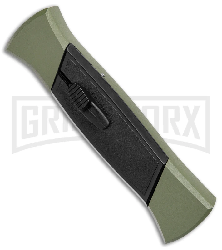 AKC 777 Blackfinger Green/Black OTF Automatic Knife - Black Tanto 5 AKC 777 Blackfinger Green/Black OTF Automatic Knife - Black Tanto - Image 3