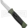 AKC 777 Blackfinger Green/Black OTF Automatic Knife - Satin Tanto 1 AKC 777 Blackfinger Green/Black OTF Automatic Knife - Satin Tanto -Featured Knife Shop AKC 777 Blackfinger OTF Auto Green Black SW Tanto BHQ 152941 jr large