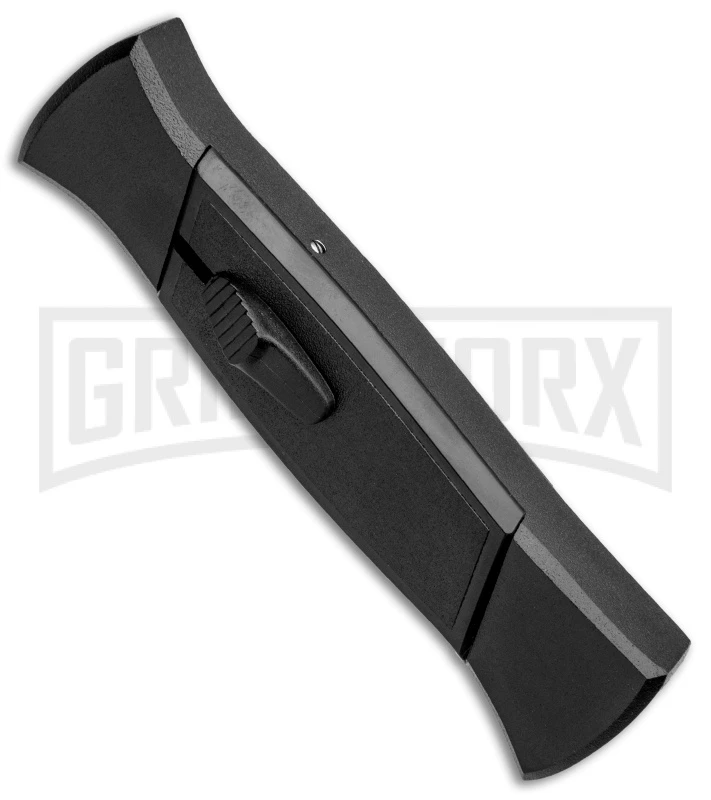 AKC 777 Blackfinger Black OTF Automatic Knife - Stonewash Tanto 4 AKC 777 Blackfinger Black OTF Automatic Knife - Stonewash Tanto - Image 2