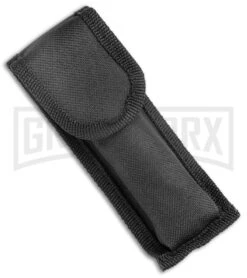 9" Anomaly Stiletto White Pearlex Automatic Knife - Satin Bayonet -Featured Knife Shop AKC 9in Stiletto White Pearlex Auto Bayo GX 37958 jr sheath large