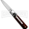 AKC 6" Mini Classic Lever Lock Cocobolo Automatic Knife - Satin Plain -Featured Knife Shop AKC Classic Leverlock Cocobolo BHQ 50891 ns large