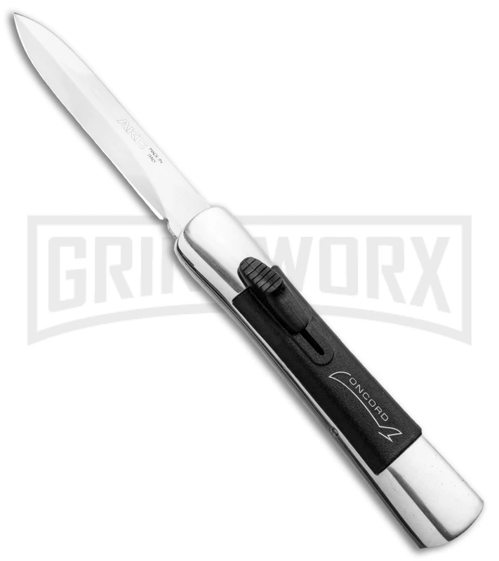 AKC Concord Polish/Black OTF Automatic Knife - Dagger Satin Plain 3 AKC Concord Polish/Black OTF Automatic Knife - Dagger Satin Plain