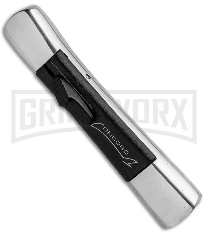 AKC Concord Polish/Black OTF Automatic Knife - Dagger Satin Plain 4 AKC Concord Polish/Black OTF Automatic Knife - Dagger Satin Plain - Image 2