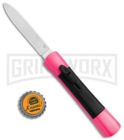 AKC Concord Hot Pink OTF Automatic Knife - Satin Plain -Featured Knife Shop AKC Concord Dagger OTF Hot Pink BHQ 72006 jr bottlecap 2 large