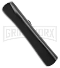 AKC Concord Snake OTF Automatic Knife - Flat Grind Black Drop Point Plain -Featured Knife Shop AKC Concord OTF Automatic Knife Snake 3.25in Black Flat BHQ 184001 hd side large