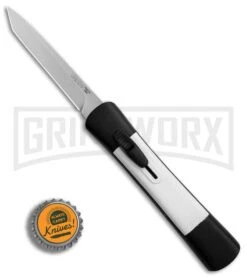 AKC Concord Black/White OTF Automatic Knife - Tanto Satin Plain 9 AKC Concord Black/White OTF Automatic Knife - Tanto Satin Plain -Featured Knife Shop AKC Concord Tanto Black White Satin BHQ 90287 er bottlecap large