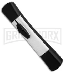 AKC Concord Black/White OTF Automatic Knife - Tanto Satin Plain 8 AKC Concord Black/White OTF Automatic Knife - Tanto Satin Plain -Featured Knife Shop AKC Concord Tanto Black White Satin BHQ 90287 er spine large