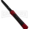 AKC Concord Red/Black OTF Automatic Knife - Tanto Black Plain