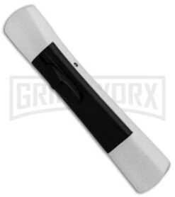 AKC Concord White/Black OTF Automatic Knife - Tanto Satin Plain 8 AKC Concord White/Black OTF Automatic Knife - Tanto Satin Plain -Featured Knife Shop AKC Concord Tanto White Black Satin BHQ 90286 er spine large