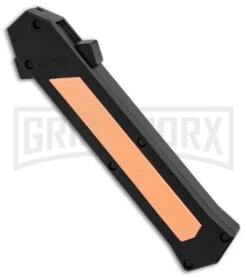 AKC F-16 Copper D/A OTF Automatic Knife - Dagger Satin Plain -Featured Knife Shop AKC F 16 BHQ Exclusive Copper Dagger Satin Plain GX 30993 er spine large