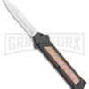 AKC F-16 Black/Wood D/A OTF Automatic Knife - Bayo Satin Plain 1 AKC F-16 Black/Wood D/A OTF Automatic Knife - Bayo Satin Plain -Featured Knife Shop AKC F 16 Black Wood DA OTF Auto Bayo Satin Plain BP 24620 jr large