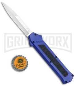 AKC F-16 Blue D/A OTF Automatic Knife - Bayo Satin Plain 9 AKC F-16 Blue D/A OTF Automatic Knife - Bayo Satin Plain -Featured Knife Shop AKC F 16 Blue DA OTF Bayo Satin Plain BP 23856 jr bottlecap large