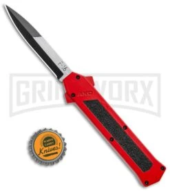 AKC F-16 Red D/A OTF Automatic Knife - Bayo Two Tone Plain 9 AKC F-16 Red D/A OTF Automatic Knife - Bayo Two Tone Plain -Featured Knife Shop AKC F 16 DA Bayo OTF Auto Red BHQ 112389 jr bottlecap large