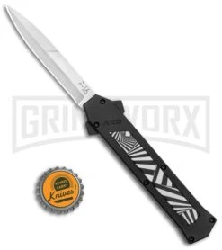 AKC F-16 Spiral Step D/A OTF Automatic Knife - Bayo Satin Plain 9 AKC F-16 Spiral Step D/A OTF Automatic Knife - Bayo Satin Plain -Featured Knife Shop AKC F 16 DA Bayo OTF Auto Spiral Step Satin BHQ 134802 jr bottlecap large