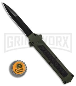AKC F-16 OD Green D/A OTF Automatic Knife - Bayo Black Plain 9 AKC F-16 OD Green D/A OTF Automatic Knife - Bayo Black Plain -Featured Knife Shop AKC F 16 DA Bayonet OD Green Black BHQ 86948 er bottlecap large