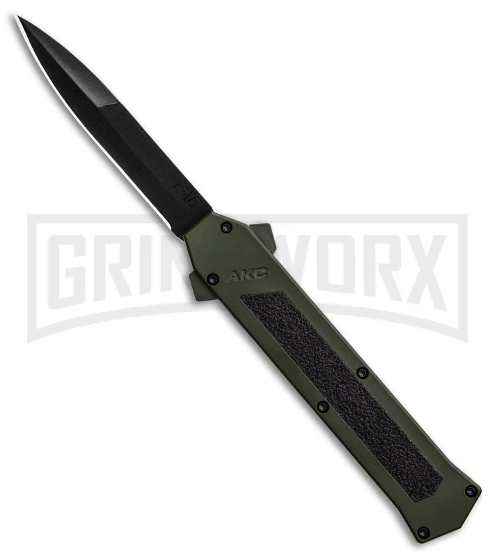 AKC F-16 OD Green D/A OTF Automatic Knife - Bayo Black Plain 3 AKC F-16 OD Green D/A OTF Automatic Knife - Bayo Black Plain