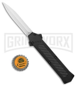 AKC F-16 D/A Dagger OTF Automatic Knife Black Carbon Fiber (3.3" Satin) 9 AKC F-16 D/A Dagger OTF Automatic Knife Black Carbon Fiber (3.3" Satin) -Featured Knife Shop AKC F 16 DA Dagger OTF Auto Black CF Satin BHQ 102235 jr bottlecap large