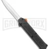 AKC F-16 Black D/A OTF Automatic Knife + Orange Button - Dagger Satin Plain 1 AKC F-16 Black D/A OTF Automatic Knife + Orange Button - Dagger Satin Plain -Featured Knife Shop AKC F 16 DA Dagger OTF Auto Black Orange Button Satin BHQ 98892 jr large