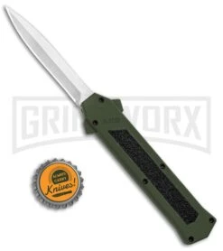 AKC F-16 Green D/A OTF Automatic Knife - Dagger Satin Plain 9 AKC F-16 Green D/A OTF Automatic Knife - Dagger Satin Plain -Featured Knife Shop AKC F 16 DA Dagger OTF Auto Green Satin BHQ 91965 jr bottlecap large
