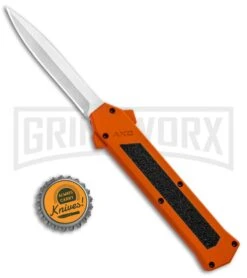 AKC F-16 Orange D/A OTF Automatic Knife - Dagger Satin Plain 9 AKC F-16 Orange D/A OTF Automatic Knife - Dagger Satin Plain -Featured Knife Shop AKC F 16 DA Dagger OTF Auto Orange Satin BHQ 91966 jr bottlecap large