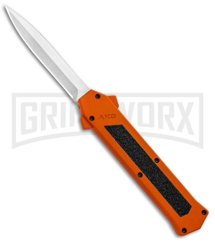 AKC F-16 Orange D/A OTF Automatic Knife - Dagger Satin Plain 3 AKC F-16 Orange D/A OTF Automatic Knife - Dagger Satin Plain