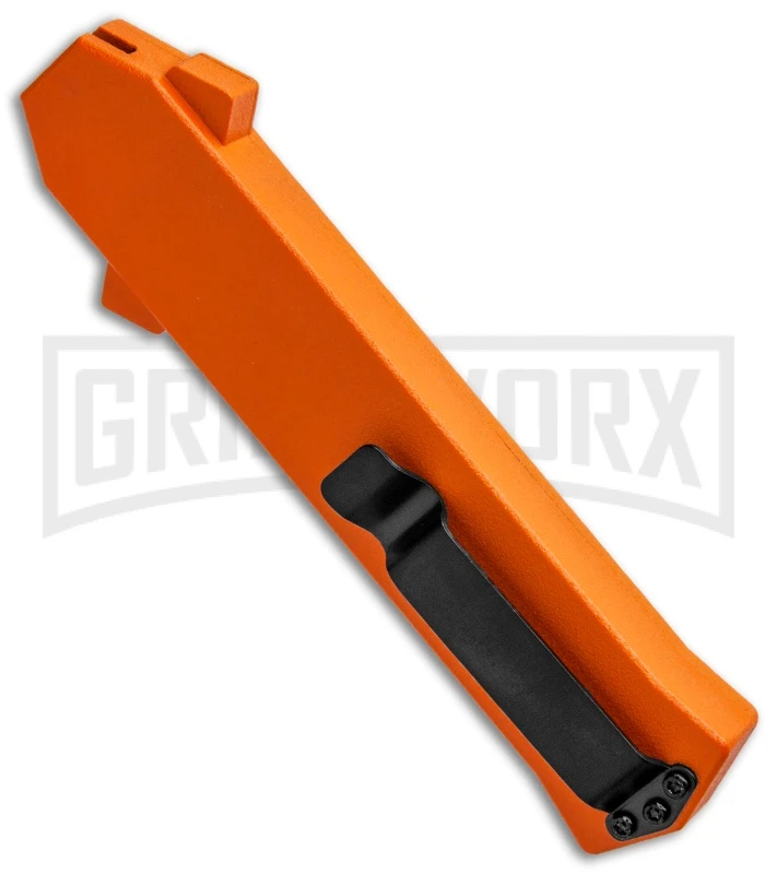 AKC F-16 Orange D/A OTF Automatic Knife - Dagger Satin Plain 5 AKC F-16 Orange D/A OTF Automatic Knife - Dagger Satin Plain - Image 3