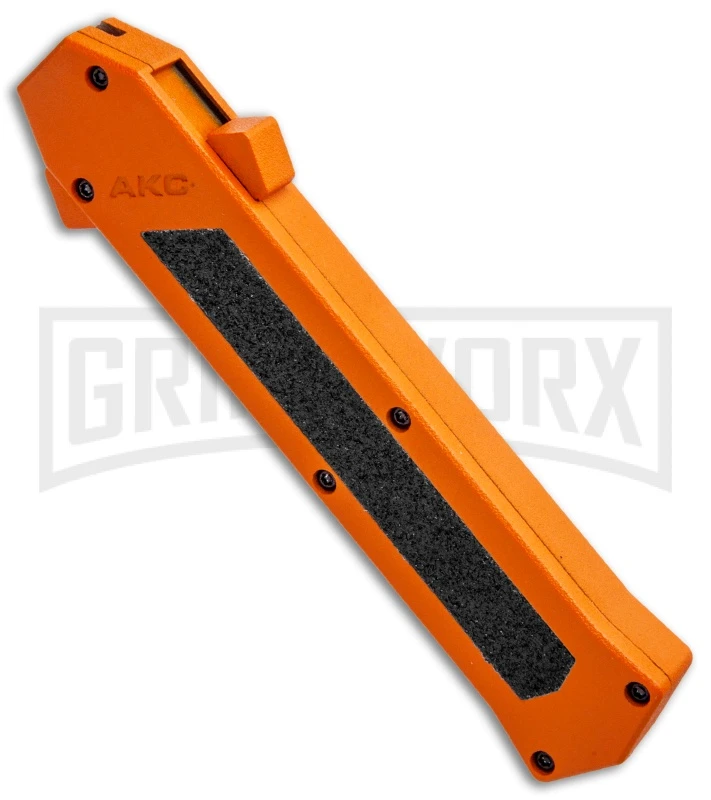 AKC F-16 Orange D/A OTF Automatic Knife - Dagger Satin Plain 4 AKC F-16 Orange D/A OTF Automatic Knife - Dagger Satin Plain - Image 2